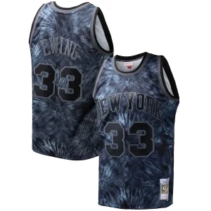 Stupendo Elegante Bellissimo Patrick Ewing New York Knicks Hardwood Classics 1991/92 Tie Dye Swingman Jersey Black