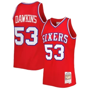 Stupendo Ottimo Darryl Dawkins Philadelphia 76ers Hardwood Classics 1979/80 Swingman Jersey Red