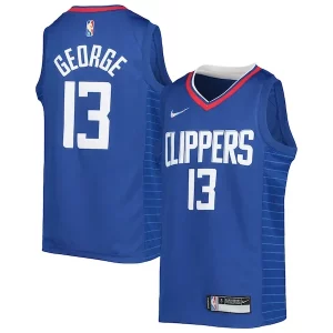 Stupendo Sofisticato Paul George LA Clippers Nike Youth 2021/22 Diamond Swingman Jersey Icon Edition Royal