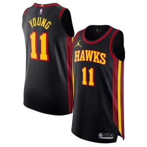 Trendy Delizioso Trae Young Atlanta Hawks Jordan Brand Authentic Player Jersey Statement Edition Black