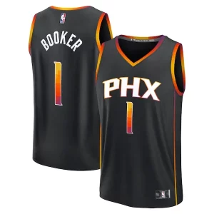 Trendy Devin Booker Phoenix Suns Fast Break Replica Player Jersey Statement Edition Black