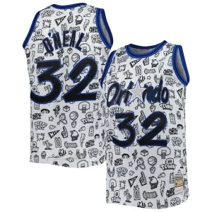 Trendy Duraturo Ottimo Shaquille O'Neal Orlando Magic 1994/95 Hardwood Classics Doodle Swingman Jersey White