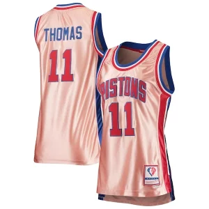 Trendy Eccezionale Isiah Thomas Detroit Pistons Women's 75th Anniversary Rose Gold 1982 Swingman Jersey Pink