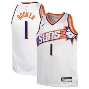 Trendy Incantevole Accattivante Devin Booker Phoenix Suns Nike Youth Swingman Jersey Association Edition White