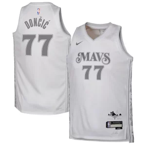 Trendy Luka Dončić Dallas Mavericks Nike Youth 2024/25 Swingman Player Jersey City Edition White