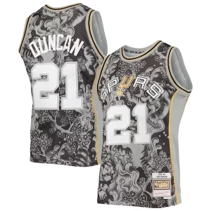Trendy Resistente Tim Duncan San Antonio Spurs Hardwood Classics 1998/99 Lunar New Year Swingman Jersey Black