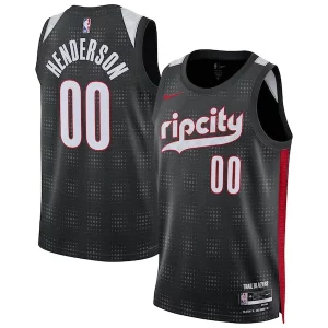 Trendy Versatile Incantevole Scoot Henderson Portland Trail Blazers Nike Unisex 2024/25 Swingman Player Jersey City Edition Black