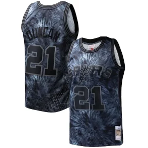 Versatile Accattivante Ottimo Tim Duncan San Antonio Spurs Hardwood Classics 1998/99 Tie Dye Swingman Jersey Black