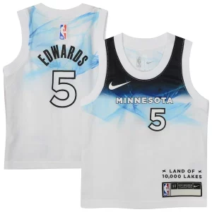 Versatile Anthony Edwards Minnesota Timberwolves Nike Toddler 2024/25 Swingman Player Jersey City Edition White