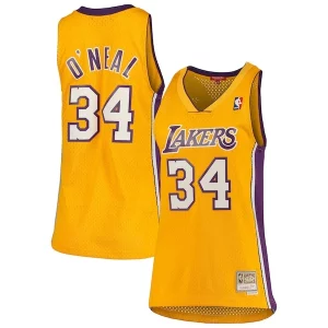 Versatile Carino Trendy Shaquille O'Neal Los Angeles Lakers Women's 1999/00 Hardwood Classics Swingman Jersey Gold