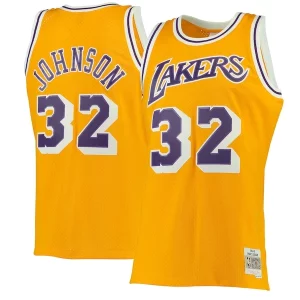 Versatile Delizioso Raffinato Magic Johnson Los Angeles Lakers 1984/85 Hardwood Classics Swingman Jersey Gold/Purple