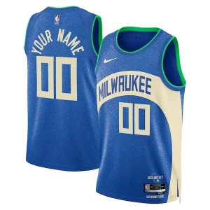 Versatile Milwaukee Bucks Nike Unisex 2023/24 Custom Swingman Jersey Royal City Edition